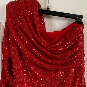 Red dress - sparkly sequins